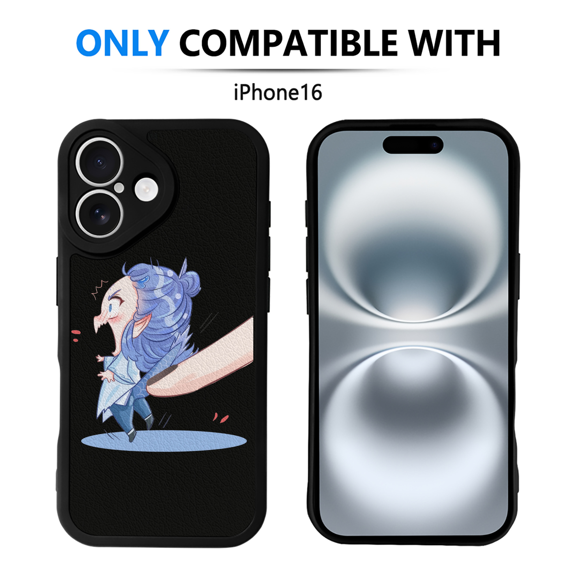 （画像用） Ne Zha 2 ナタ 魔童の大暴れ 【iPhone 16シリーズ対応】シリコンスマホケース（レザー調） 材質：シリコン